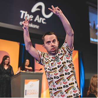 A moment of joy during the 2025 Rock the Runway